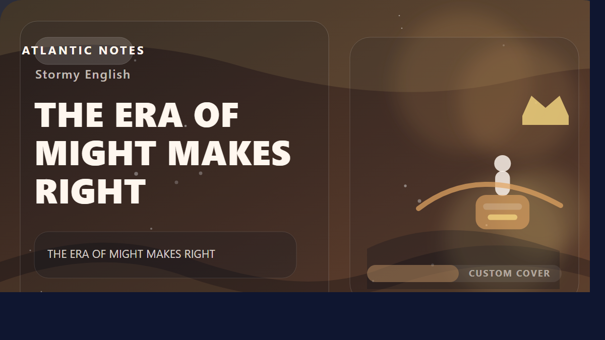 THE ERA OF MIGHT MAKES RIGHT