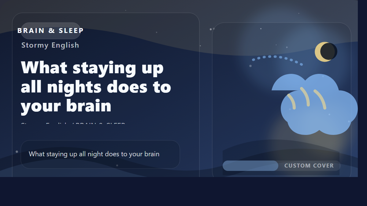 What staying up all nights does to your brain